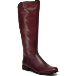 Oficerki BALDACCINI - 1351500 Antic Bordo. Czerwone kozaki damskie Baldaccini, ze skóry, bez obcasa, bez zapięcia. Za 489,00 zł.