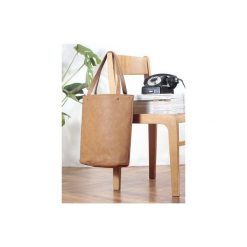 Shopper bag XL ruda klasyczna torba na zamek Vegan. Brązowe shopper bag damskie Hairoo, w paski. Za 155,00 zł.