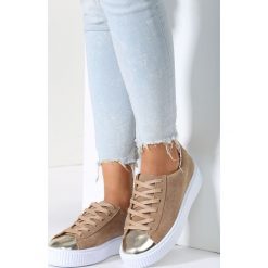 Camelowe Creepersy Slip Of The Ear. Brązowe półbuty damskie marki vices, bez wzorów, bez obcasa, bez zapięcia. Za 49,99 zł.