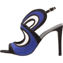 Rzymianki damskie: Cosmoparis WALY Sandały na obcasie noir/cobalt