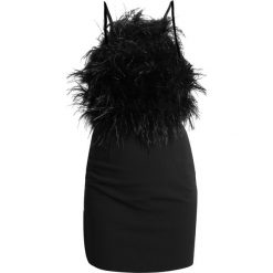 Sukienki: Missguided STRAPPY FEATHER OPEN BACK BODYCON Sukienka etui black