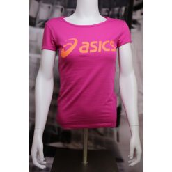 Asics Logo Tee 122863-6020. Różowe t-shirty damskie Asics, l, bez wzorów, z bawełny, bez kołnierzyka. W wyprzedaży za 69,99 zł.