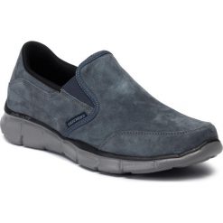 Półbuty SKECHERS - Mind Game 51502/NVY Navy. Niebieskie półbuty męskie Skechers, na co dzień, bez wzorów, ze skóry, eleganckie, bez zapięcia. Za 319,00 zł.