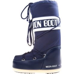 Moon Boot MB Nylon Śniegowce Niebieski. Niebieskie śniegowce damskie Moon Boot, na zimę, z nylonu, bez zapięcia. Za 369,95 zł.