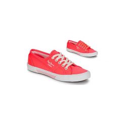 Buty Pepe jeans ABERLADY SATIN. Różowe trampki i tenisówki damskie Pepe Jeans, bez wzorów, z jeansu, bez zapięcia. Za 191,20 zł.
