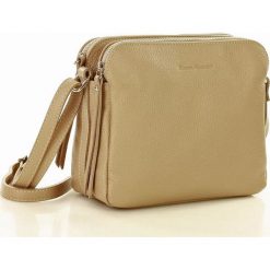 MARCO MAZZINI Torebka skórzana crossbody listonoszka dwie komory jasny beż cappuccino. Listonoszki damskie MAZZINI, na co dzień, w paski, ze skóry, bez dodatków. Za 219,00 zł.