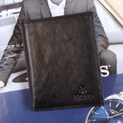 Portfel skórzany męski KRENIG Classic 12004 czarny. Czarne portfele męskie Krenig, bez wzorów. Za 129,99 zł.