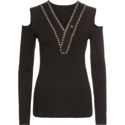 Top z oczkami bonprix czarny. Czarne topy damskie bonprix. Za 89,99 zł.