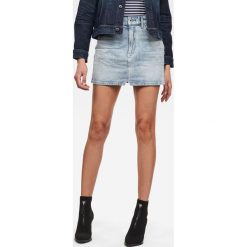 G-Star Raw - Spódnica jeansowa. Niebieskie spódniczki damskie G-Star RAW, na co dzień, bez wzorów, z elastanu, retro, z podwyższonym stanem, mini, proste. Za 329,90 zł.