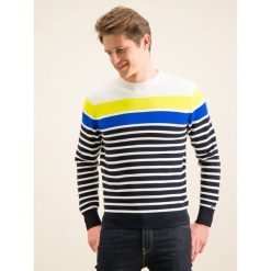 Sweter TOMMY HILFIGER Breton Striped MW0MW12282. Swetry męskie TOMMY HILFIGER, m, bez wzorów, klasyczne, z klasycznym kołnierzykiem, bez kaptura. W wyprzedaży za 359,00 zł.