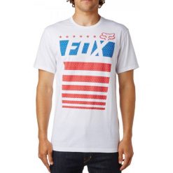 T-shirty męskie: FOX T-Shirt Męski Red White And True Ss Tee M Biały
