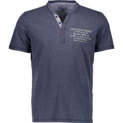 T-shirty męskie z nadrukiem: Koszulka "Henley" w kolorze granatowym