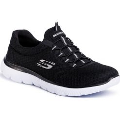 Buty SKECHERS - Summits 12980/BKW Black/White. Czarne buty sportowe damskie Skechers, bez wzorów, z tworzywa sztucznego, sportowe, na fitness i siłownię. Za 219,00 zł.