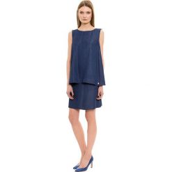 Simple - Top. Różowe topy damskie marki Simple, z materiału, z okrągłym kołnierzem. W wyprzedaży za 149,90 zł.