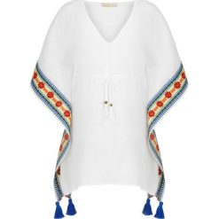 Tunika Tory Burch 57961. Białe bluzki damskie Tory Burch, s, bez wzorów, ze lnu, bez kołnierzyka, bez rękawów. W wyprzedaży za 719,00 zł.