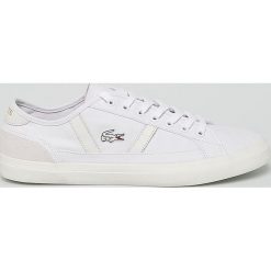 Lacoste - Buty Sideline. Białe buty sportowe męskie Lacoste, ze skóry, na sznurówki. W wyprzedaży za 299,90 zł.