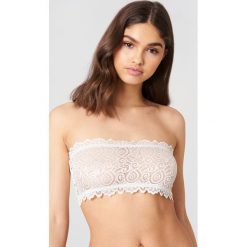 Biustonosze: Free People Bezszwowy biustonosz z koronką – Offwhite