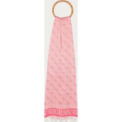 Guess Jeans - Szal. Szare szaliki damskie Guess Jeans, z aplikacjami, z wiskozy. Za 299,90 zł.