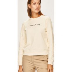 Calvin Klein Jeans - Bluza. Czerwone bluzy damskie Calvin Klein Jeans, s, z nadrukiem, z bawełny, bez rękawów, bez kaptura. Za 399,90 zł.