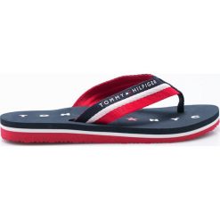 Tommy Hilfiger - Japonki. Niebieskie klapki damskie marki TOMMY HILFIGER, z materiału. W wyprzedaży za 129,90 zł.