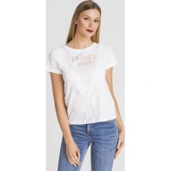 T-SHIRT Twinset U&B. Białe t-shirty damskie Twinset U&B, s, z nadrukiem, z bawełny, z okrągłym kołnierzem. Za 300,30 zł.