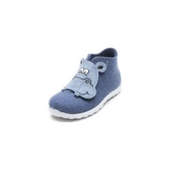 Superfit Boys Kapcie Happy Hipopotam water kombi - niebieski - Gr.Moda (2 - 6 lat). Niebieskie buciki niemowlęce marki Superfit, na zimę, z tkaniny. Za 109,00 zł.