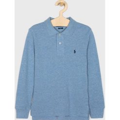 Polo Ralph Lauren - Longsleeve dziecięcy 134-176 cm. Niebieskie t-shirty chłopięce Polo Ralph Lauren, bez wzorów, z bawełny, z długim rękawem. W wyprzedaży za 159,90 zł.