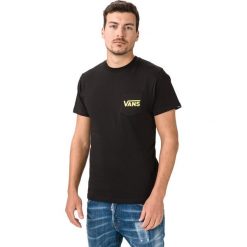 Vans Koszulka Czarny. Czarne podkoszulki męskie Vans, xs, z nadrukiem, z bawełny, bez kołnierzyka, krótkie. Za 128,95 zł.