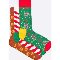 Happy Socks - Skarpetki Xmas (3-pack). Białe skarpetki męskie marki Happy Socks, z elastanu. W wyprzedaży za 79,90 zł.