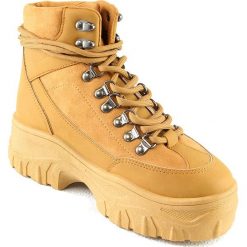 Sneakersy w kolorze jasnobrązowym. Pomarańczowe trampki i tenisówki damskie STEPHAN, ze skóry ekologicznej. W wyprzedaży za 153,95 zł.