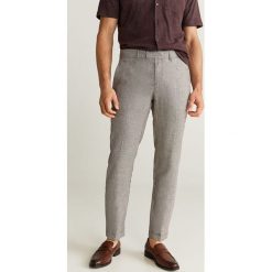 Mango Man - Spodnie Boki. Brązowe spodnie męskie Mango Man, na co dzień, l, z haftami, z bawełny. Za 229,90 zł.