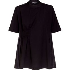 T-shirt Y-3. Czarne t-shirty damskie Y-3, w paski, z elastanu, z okrągłym kołnierzem. Za 800,00 zł.