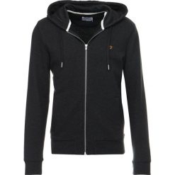 Bluzy męskie: Farah KYLE HOODIE Bluza rozpinana black marl