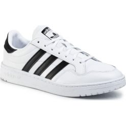 Buty adidas - Team Court EG9734 Ftwwht/Cblack.Ftwwht. Białe buty sportowe męskie Adidas, ze skóry ekologicznej, bez zapięcia. Za 329,00 zł.