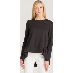 BLUZKA TWINSET. Czarne bluzki damskie Twinset, z aplikacjami, z materiału, z okrągłym kołnierzem, bez rękawów. Za 609,00 zł.