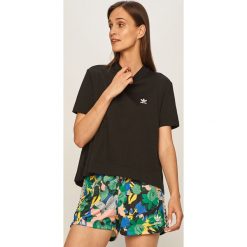 Adidas Originals - T-shirt. Czarne t-shirty damskie adidas Originals, bez wzorów, z bawełny, casualowe, z okrągłym kołnierzem. Za 119,90 zł.