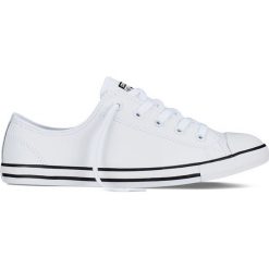 BUTY CHUCK TAYLOR DAINTY. Czarne trampki i tenisówki damskie Converse, bez wzorów, ze skóry, bez zapięcia. W wyprzedaży za 249,99 zł.