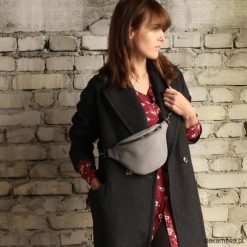 Torebki klasyczne damskie: Velvet Harbor Mist – nerka z 2 paskami