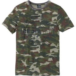 T-shirt Slim Fit bonprix oliwkowy moro. Zielone t-shirty męskie bonprix, xxl, z nadrukiem, bez kołnierzyka. Za 44,99 zł.