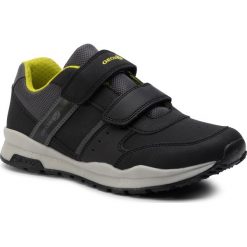 Sneakersy GEOX - J Coridan B. A J925DA 0CEFU C0802 D Black/Lime. Czarne trampki chłopięce Geox, bez wzorów, ze skóry ekologicznej, na rzepy. Za 239,00 zł.