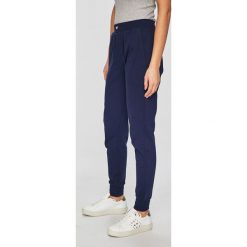 Emporio Armani - Spodnie. Niebieskie spodnie damskie marki Emporio Armani, s, z bawełny. Za 359,90 zł.