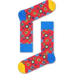 Skarpety Happy Socks x The Beatles 50th Anniversary (BEA01-4300). Różowe skarpetki damskie Happy Socks, z bawełny. Za 39,99 zł.