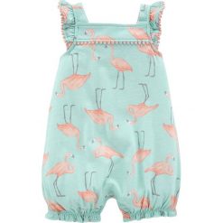 Rampers w kolorze turkusowym. Niebieskie body niemowlęce Carter' s Baby, Minis & Kids, bez wzorów, z bawełny, bez rękawów. W wyprzedaży za 35,95 zł.