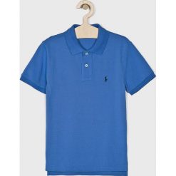 Polo Ralph Lauren - Polo dziecięce 134-176 cm. Niebieskie t-shirty chłopięce Polo Ralph Lauren, bez wzorów, z bawełny, z krótkim rękawem. Za 189,90 zł.