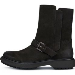 Geox botki damskie Asheely D847AD 000LT 41 czarne. Czarne botki damskie Geox, ze skóry, bez obcasa, bez zapięcia. Za 479,00 zł.