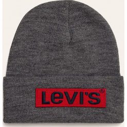 Levi's - Czapka. Szare czapki damskie Levi's®, bez wzorów, z dzianiny. W wyprzedaży za 69,90 zł.