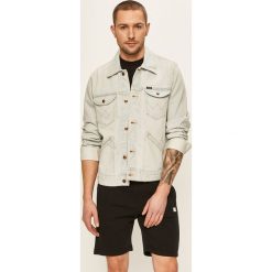 Wrangler - Kurtka jeansowa. Niebieskie płaszcze męskie Wrangler, s, bez wzorów, z bawełny, krótkie, bez kaptura. W wyprzedaży za 279,90 zł.
