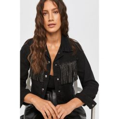 Answear Lab - Kurtka jeansowa. Czarne kurtki damskie Answear Lab, s, bez wzorów, z bawełny, krótkie. Za 159,90 zł.