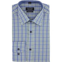 Koszula carral 2314 długi rękaw custom fit zielony. Zielone koszule męskie Recman, m, bez wzorów, bez kołnierzyka, z długim rękawem. Za 69,99 zł.