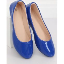 Baleriny granatowe MULLEN. Baleriny damskie FunKee.pl, bez wzorów, ze skóry ekologicznej, klasyczne, bez obcasa. Za 81,99 zł.